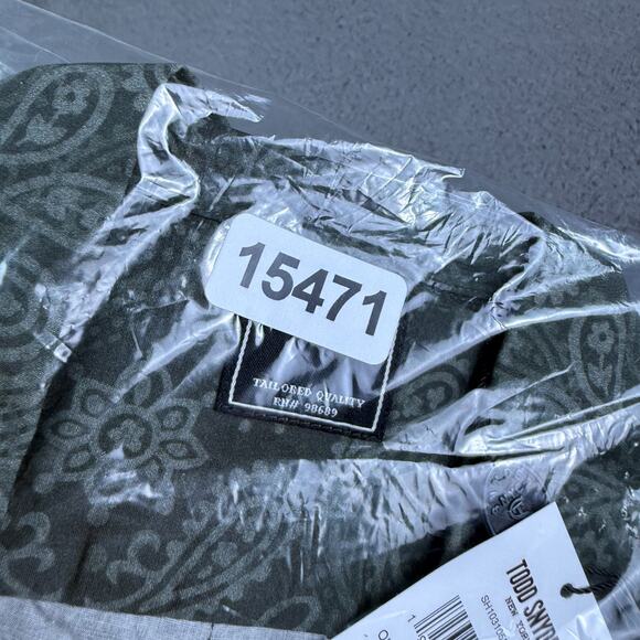 Todd Snyder Olive Bandana Long Sleeve Camp Collar Shirt Mens M Green Stretch NEW - Picture 16 of 16